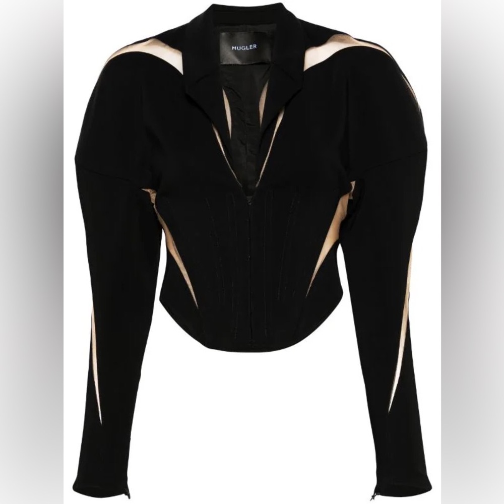 Mugler Spiral Illusion corset jacket, Size 36, FR 4 US, $3,041